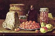 Luis Egidio Melendez, Still Life with Fruit and Cheese